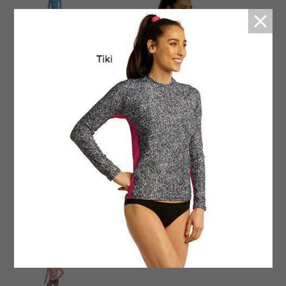 EQ Tiki Rash Guard Swimwear Long Sleeve Top.